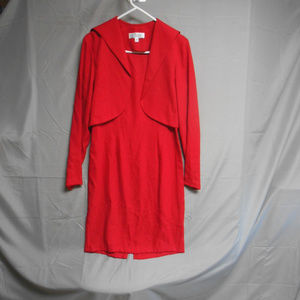 Clues Collection 2 pieces red dress + jacket 10